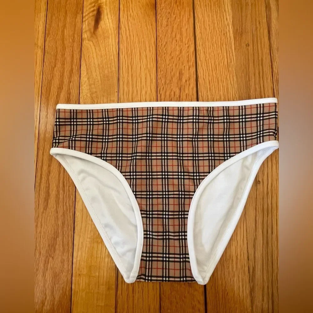 NWOT Burberry kids Crosby check bikini bottom only 14y
